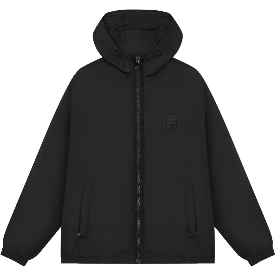 FILA MILANO Black Luxury Sports Hooded Jacket Casual Business Style F11M335702F-BK