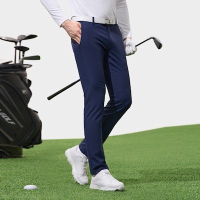 FILA Minimal Logo Golf Pants Men’s - Sea Evening Blue. A11M315803F-DB Sizing FILA Minimal Logo Golf Pants Men’s - Sea Evening Blue. A11M315803F-DB