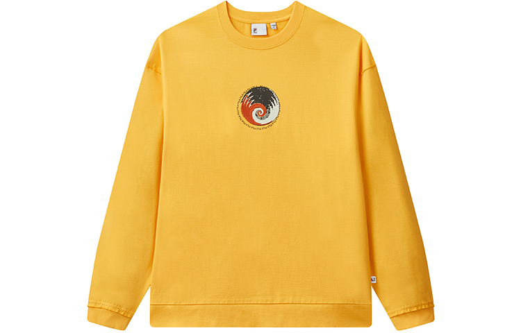 FILA Minimalist Casual Knit Long-Sleeve Sweatshirt Unisex Beige Yellow F71U048205F-YE