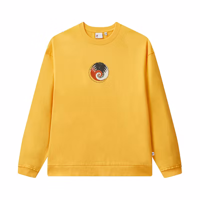 FILA Minimalist Casual Knit Long-Sleeve Sweatshirt Unisex Beige Yellow F71U048205F-YE