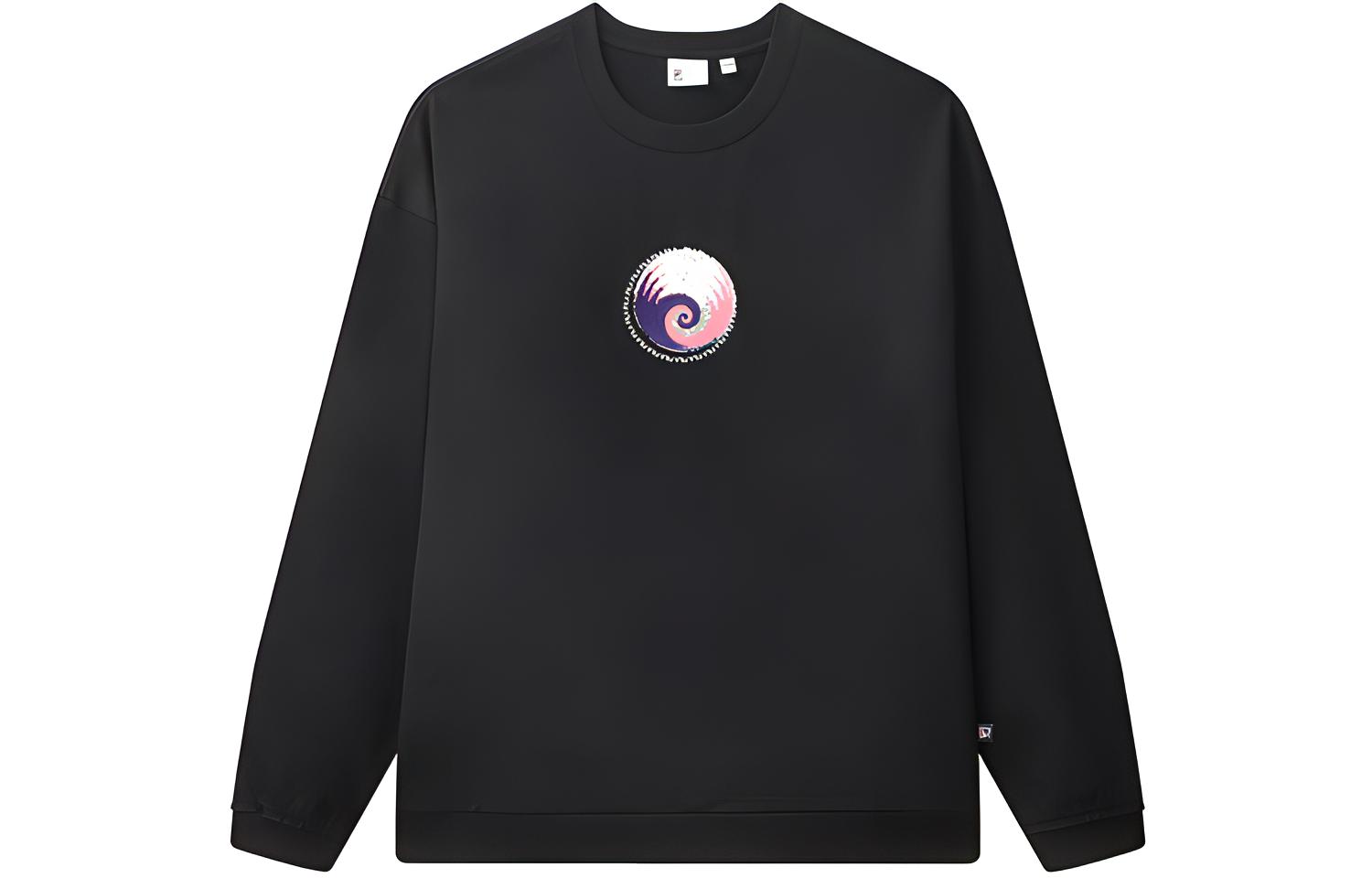 FILA Minimalist Casual Knit Sweatshirt Unisex Black F71U048205F-BK