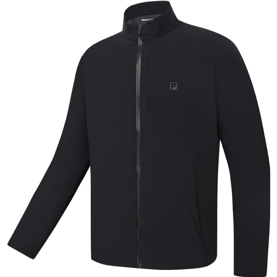 FILA Minimalist Knit Long Sleeve Zip-Up Jacket Black Unisex Outdoor Casualwear A11M335704FBK 圖 2