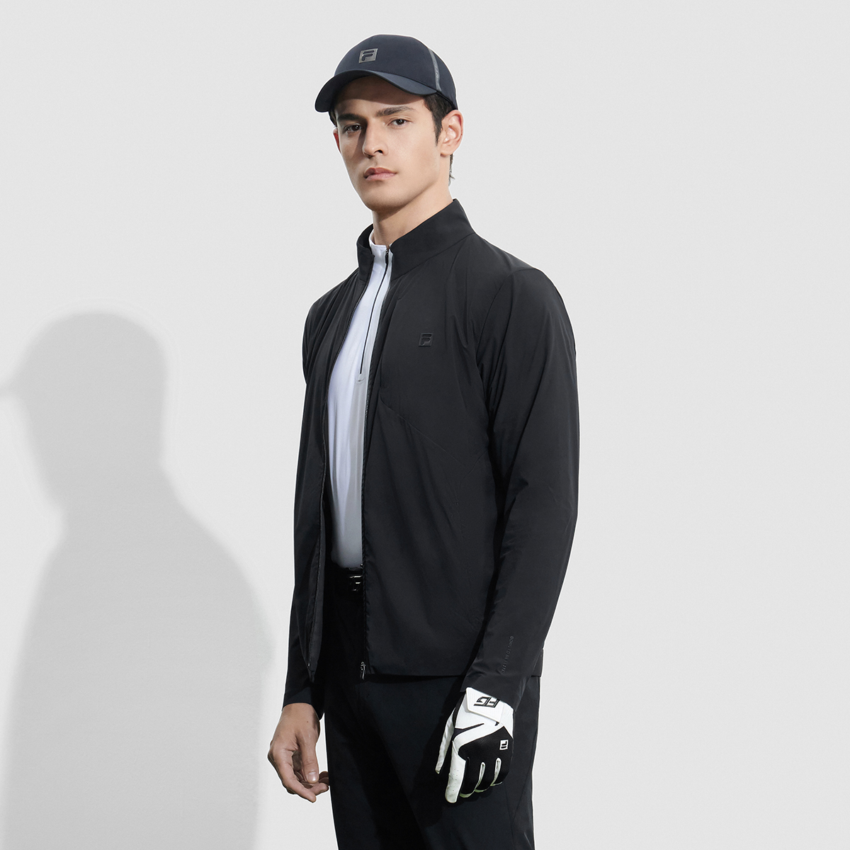 FILA Minimalist Knit Long Sleeve Zip-Up Jacket Black Unisex Outdoor Casualwear A11M335704FBK 圖 7