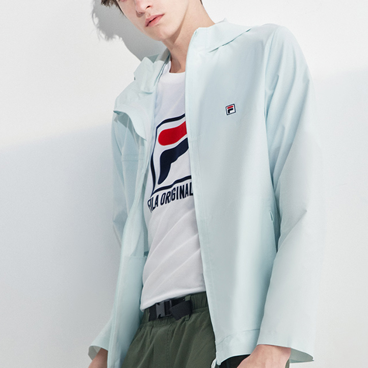 FILA Mint Green Woven Hooded Sports Jacket F11M028701FTQ 圖 4