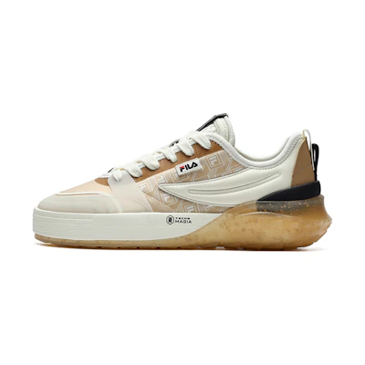 FILA Mixa Retro Casual Skateboarding Shoes Cream Yellow