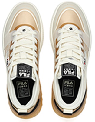 FILA斐樂 MIX 潮流復古休閒 板鞋 男款 米黃色 Lookbook FILA斐樂 MIX 潮流復古休閒 板鞋 男款 米黃色