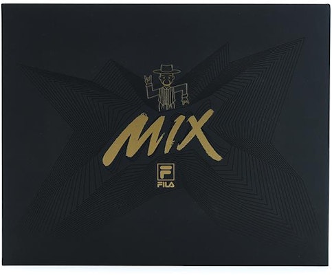 휠라 MIX 로우 '블랙 골드 리미티드 에디션' 선물 세트 F12M321205FBK Sizing 휠라 MIX 로우 '블랙 골드 리미티드 에디션' 선물 세트 F12M321205FBK