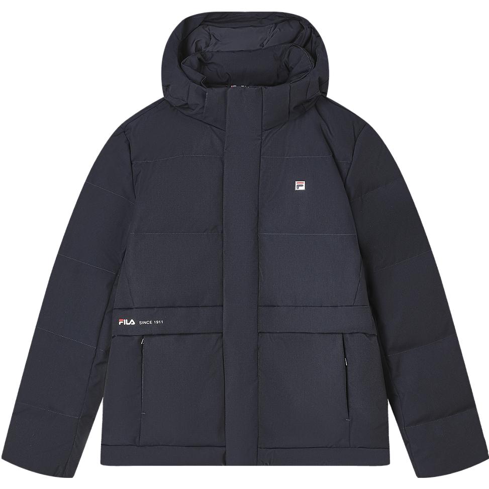 FILA Modern Heritage  Water-Repellent Hooded Winter Down Jacket - Legend Blue F11M341909F-NV