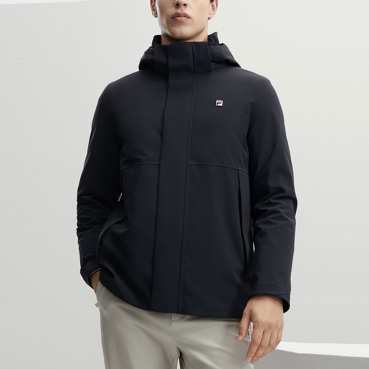 FILA Modern Heritage Legendary Blue  Hooded Knit Jacket with Inner Lining. F11M341507FNV 圖 4