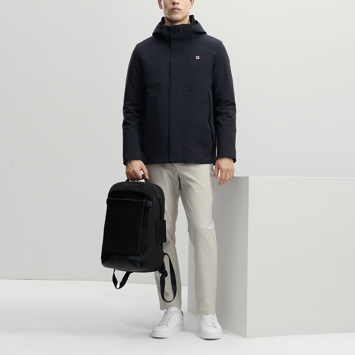 FILA Modern Heritage Legendary Blue  Hooded Knit Jacket with Inner Lining. F11M341507FNV 圖 7