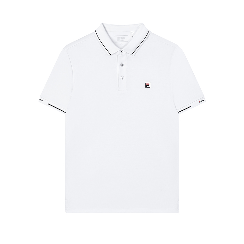 FILA Modern Heritage Polo Shirt Short Sleeve Standard White F51M421101FWT