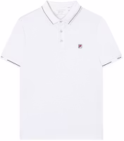 FILA Modern Heritage Polo Shirt Short Sleeve Standard White F51M421101FWT FILA Modern Heritage Polo Shirt Short Sleeve Standard White F51M421101FWT