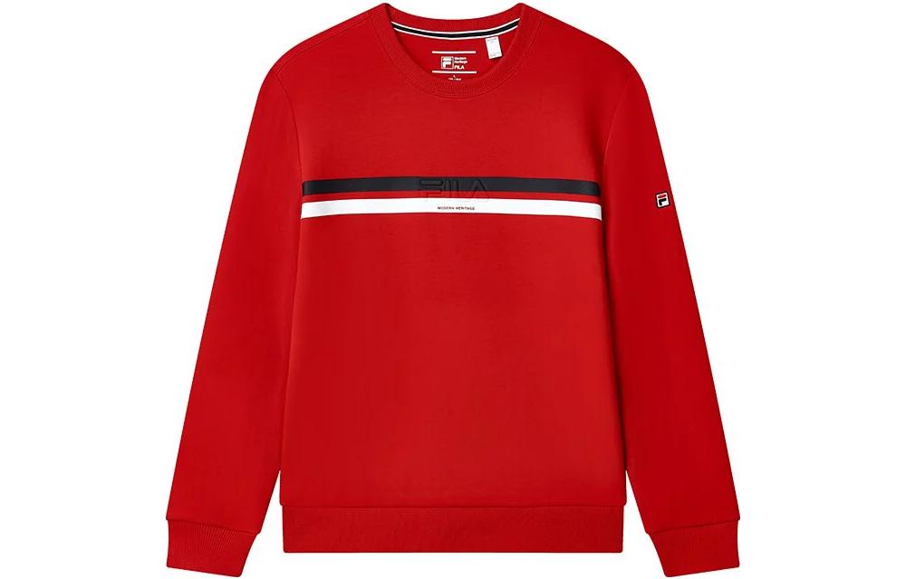 FILA Modern Heritage Retro Striped Pullover Sweatshirt Red () F11M311209FRD