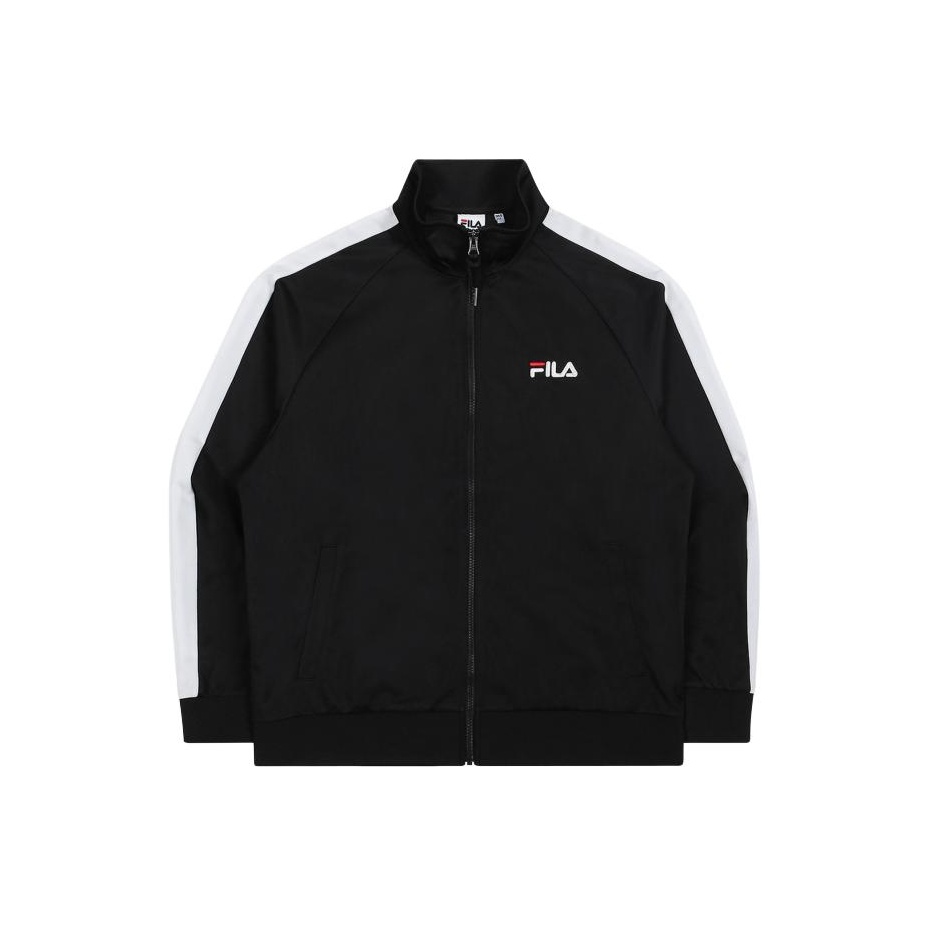 FILA Multicolor Zip-Up Stand Collar Sports Jacket Unisex Black FS2FTC1107X-BLK