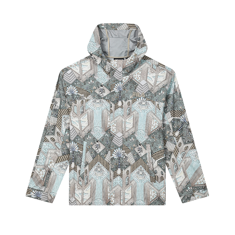 FILA Mysterious Journey Stylish Waterproof Vacation Jacket - Full Print F11M438705FZA
