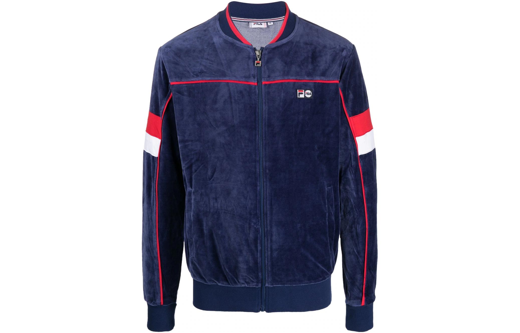 FILA Navy Blue Logo Graphic Zip-Up Jacket Long Sleeve FAM0391