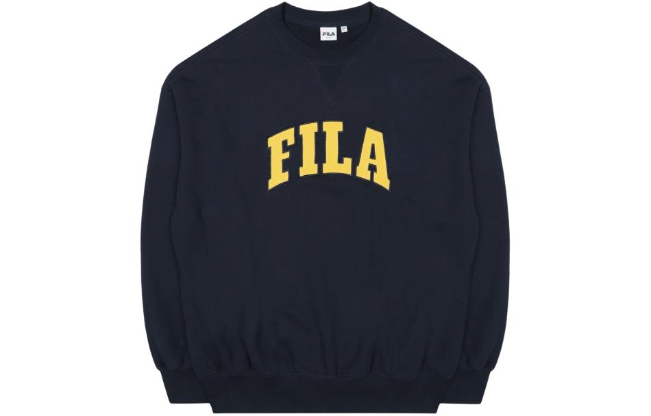 FILA Navy Blue Retro Pullover Sweatshirt with Logo Print FS2POD1222X-INA