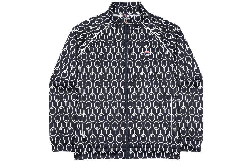 FILA Navy Blue Stand-Collar Logo Zip-Up Jacket FS2FTF3391X-INA