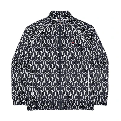 FILA Navy Blue Stand-Collar Logo Zip-Up Jacket FS2FTF3391X-INA
