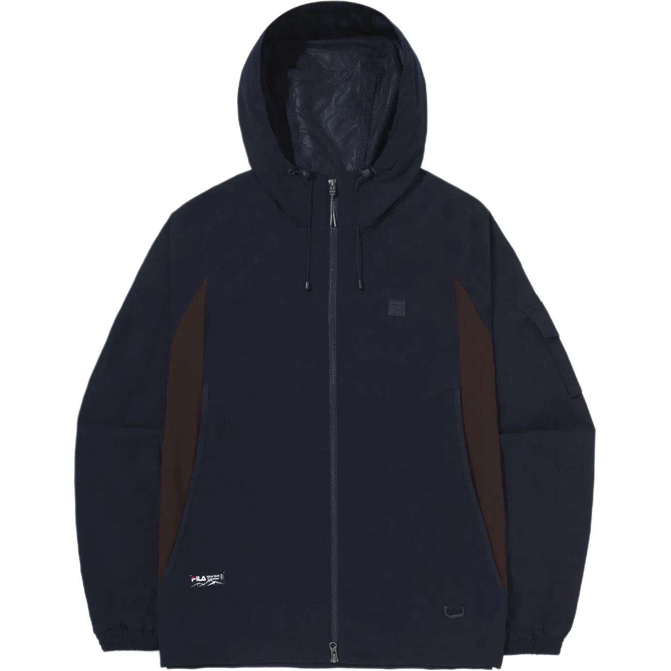 FILA Navy Blue Stylish Comfortable Versatile Hooded Windbreaker-Unisex. FS2JKG3104X-IDO