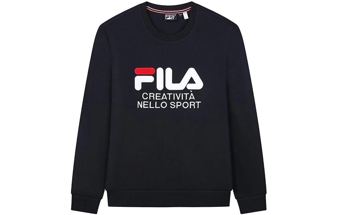 FILA Navy Blue Sweatshirt with Embroidered Logo Design F51M148298F-NV