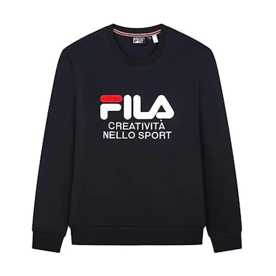 FILA Navy Blue Sweatshirt with Embroidered Logo Design F51M148298F-NV