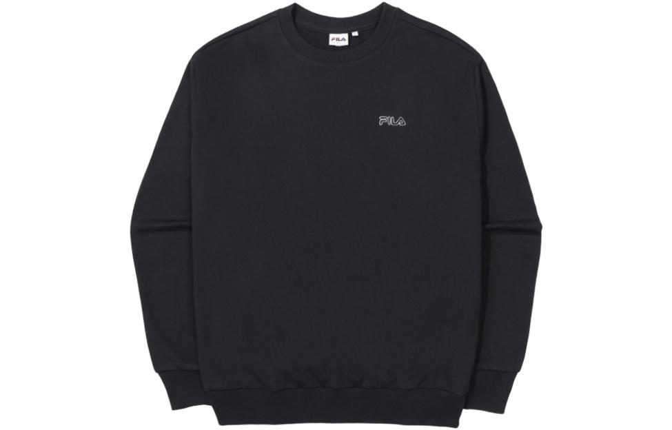 FILA Navy Blue Unisex Pullover Crewneck Sweatshirt with Logo Print FS2POE3105X-INA