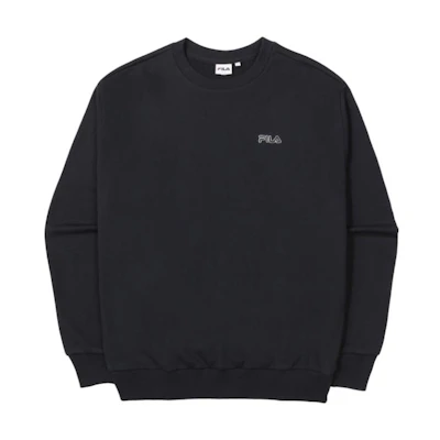 FILA Navy Blue Unisex Pullover Crewneck Sweatshirt with Logo Print FS2POE3105X-INA