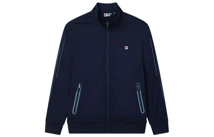 FILA Navy Knitted Logo Patch Sports Jacket F11M028502FNV