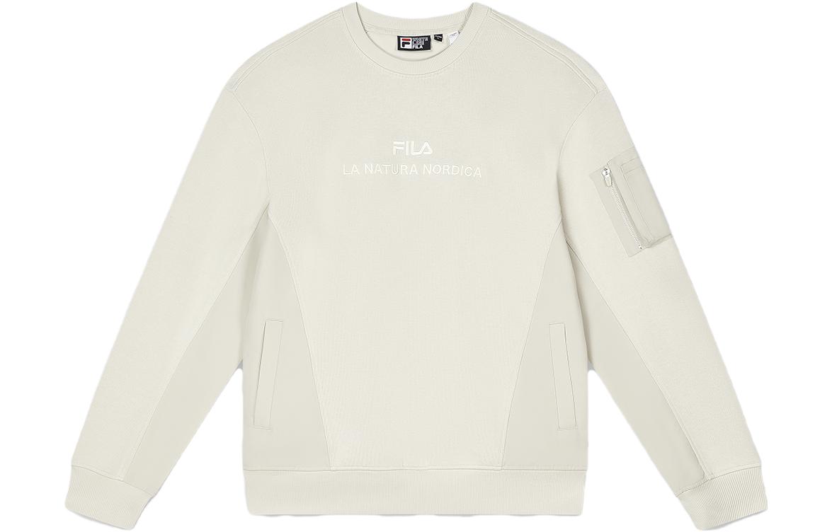 FILA Neutral Tone Loose Fit Pullover Sweatshirt Light Gray F11M349209F-BG