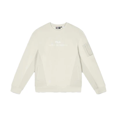 FILA Neutral Tone Loose Fit Pullover Sweatshirt Light Gray F11M349209F-BG