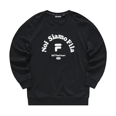 FILA Noi Siamo Black Fashion Casual Sweatshirt T11M333202F-BK