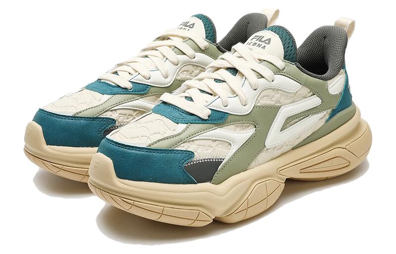Lookbook FILA NUCLEO ICONA Chunky Sneakers 'Putih Hijau Teal' F12M343103FWD