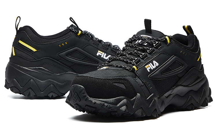 Shop Fila 斐樂 OAKMONT 歐客漫 低筒潮流懷舊鞋 黑黃
