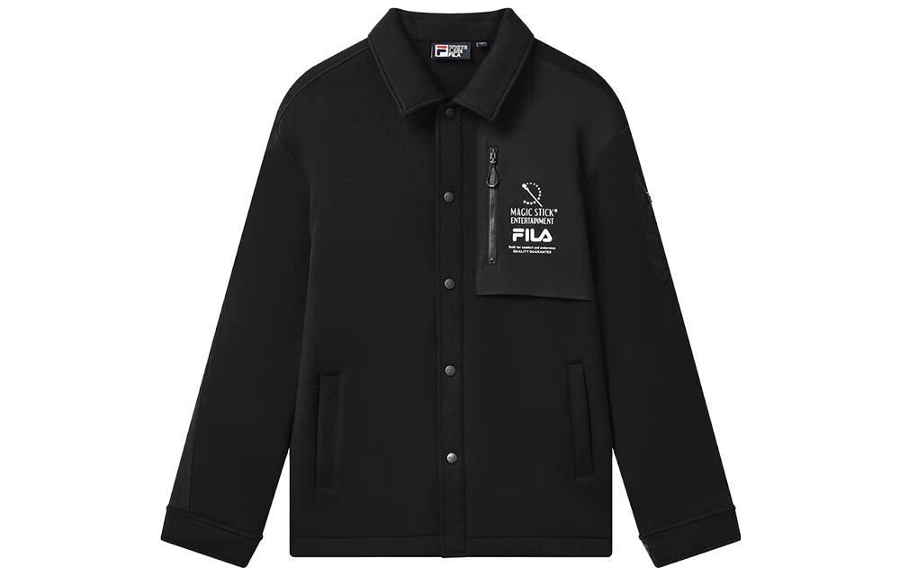 FILA OG Original Black Printed Zipper Hoodie Jacket F11M319502F-BK