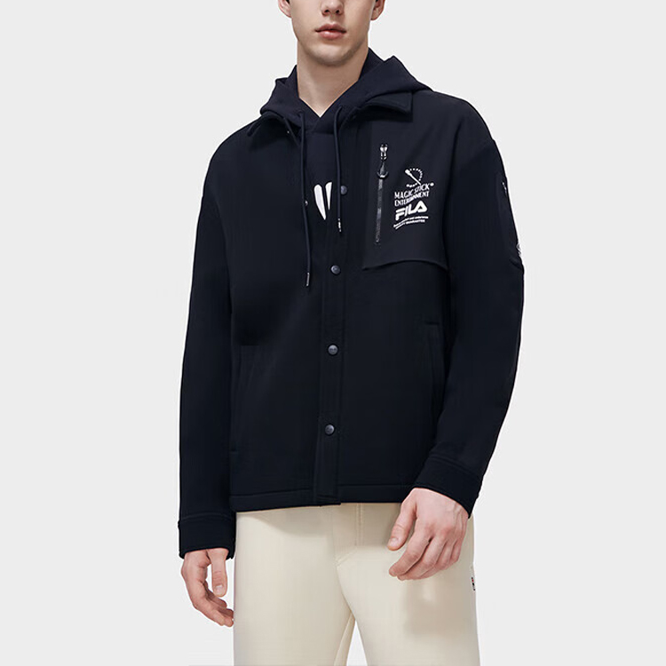 FILA OG Original Black Printed Zipper Hoodie Jacket F11M319502F-BK 圖 4