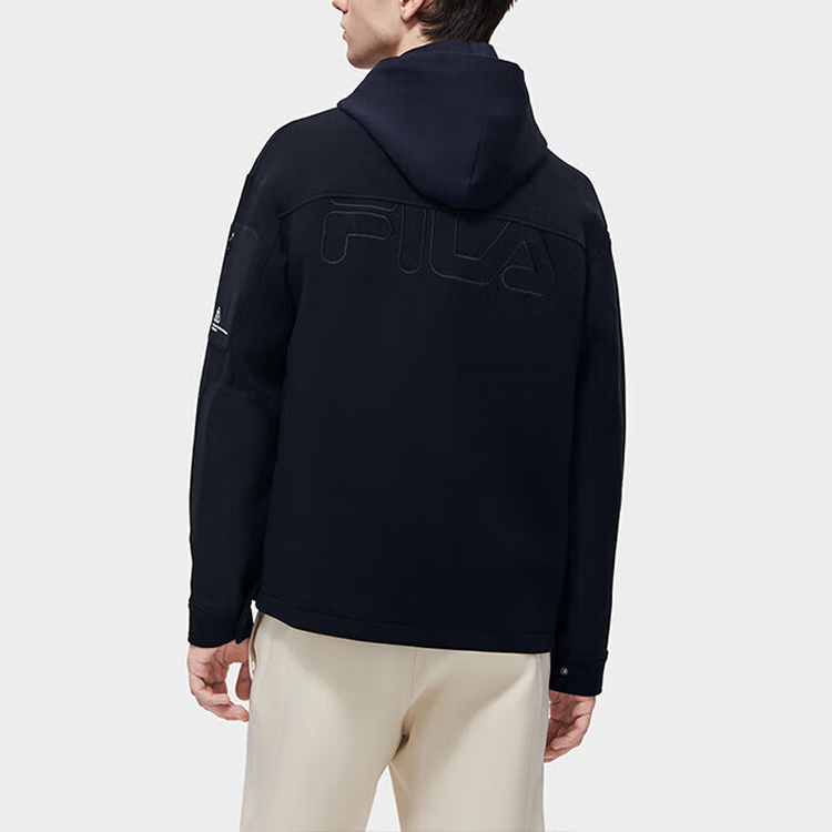 FILA OG Original Black Printed Zipper Hoodie Jacket F11M319502F-BK 圖 5