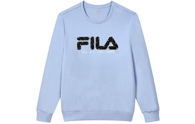 FILA Opal Blue Logo Print Casual Pullover Sweatshirt F11M038210GLB