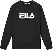 FILA Original Black Retro Logo Print Pullover Sweatshirt F11M349213F-BK FILA Original Black Retro Logo Print Pullover Sweatshirt F11M349213F-BK