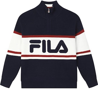 FILA 原創拼色針織外套 男女休閒舒適拉鍊上衣 F11U349402F-DB Buy FILA 原創拼色針織外套 男女休閒舒適拉鍊上衣 F11U349402F-DB