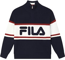 FILA Suéter Tejido Colorblock Original Unisex Casual Cómodo con Cremallera. F11U349402F-DB Order FILA Suéter Tejido Colorblock Original Unisex Casual Cómodo con Cremallera. F11U349402F-DB
