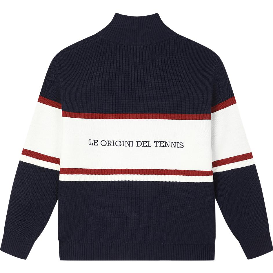 Lookbook FILA 原創拼色針織外套 男女休閒舒適拉鍊上衣 F11U349402F-DB