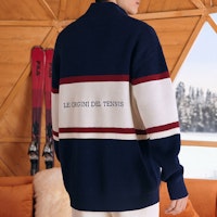 FILA Suéter Tejido Colorblock Original Unisex Casual Cómodo con Cremallera. F11U349402F-DB Purchase FILA Suéter Tejido Colorblock Original Unisex Casual Cómodo con Cremallera. F11U349402F-DB