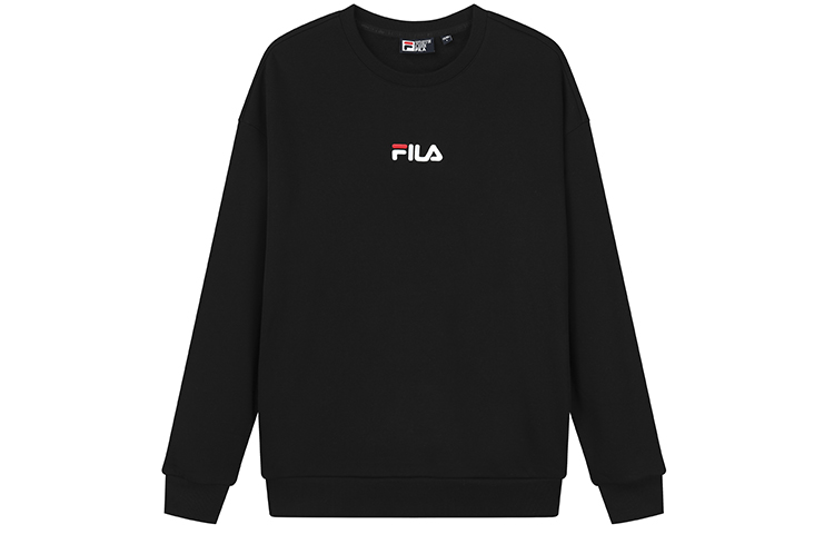 FILA Original Logo Pullover Sweatshirt Black Unisex Fleece Casualwear F51U138295FBK
