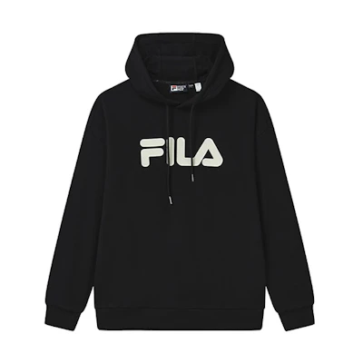 FILA Original Retro Logo Hoodie Black Unisex Casual Relaxed Fit Autumn Style F51U238298F-BK