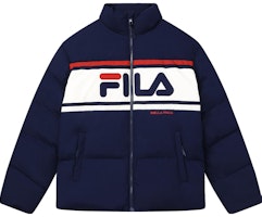 FILA Jaket Puffer Retro Original Unisex - Biru Navy Tua. F11U349903F-DB Order FILA Jaket Puffer Retro Original Unisex - Biru Navy Tua. F11U349903F-DB