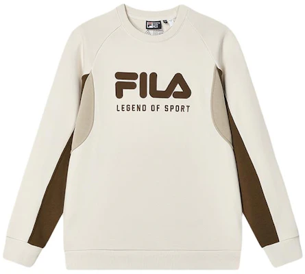 FILA 原石米色拼接Logo印花套頭衫 F11M419204F-IV Buy FILA 原石米色拼接Logo印花套頭衫 F11M419204F-IV