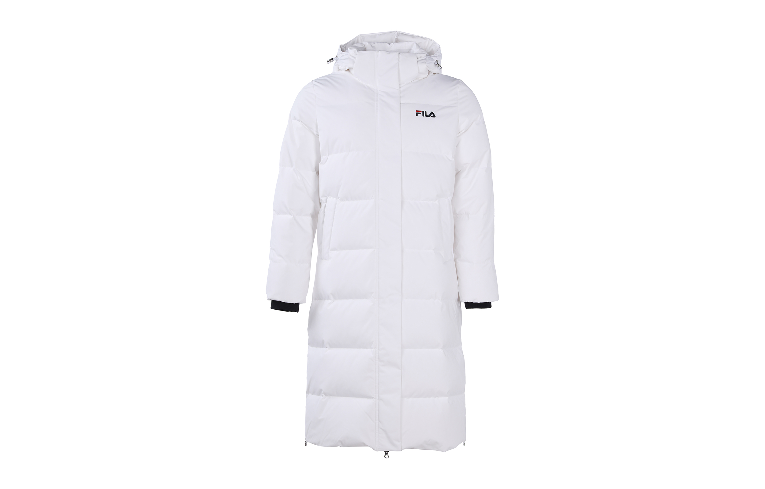 Order FILA Original Chaqueta Larga Acolchada Blanca Unisex Invierno Cortaviento F11W048956F-WT