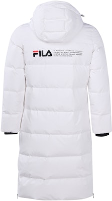 FILA Original Chaqueta Larga Acolchada Blanca Unisex Invierno Cortaviento F11W048956F-WT Lookbook FILA Original Chaqueta Larga Acolchada Blanca Unisex Invierno Cortaviento F11W048956F-WT