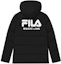 Order FILA オリジナル ウィンターパファージャケット ブラック ロゴプリント付きフード. F11M149901F-BK